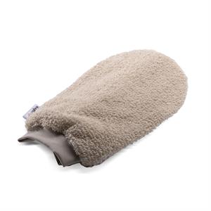 Exfoliating glove in white silver thread cotton in Accessories