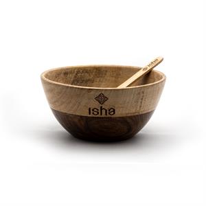 Ciotola in Legno - Multi-essenza con Cucchiaio in Accessori