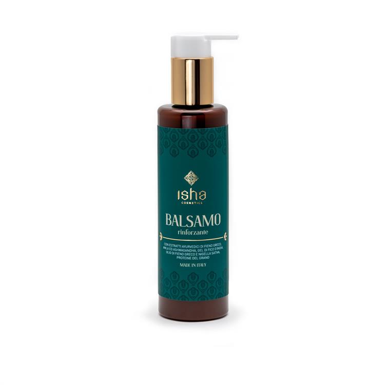 Balsamo Rinforzante Con Estratti Ayurvedici di Fieno Greco, Amla ed Ashwagandha, Gel di Fico d'India, Olio di Fieno Greco e Nigella Sativa, Proteine del Grano 