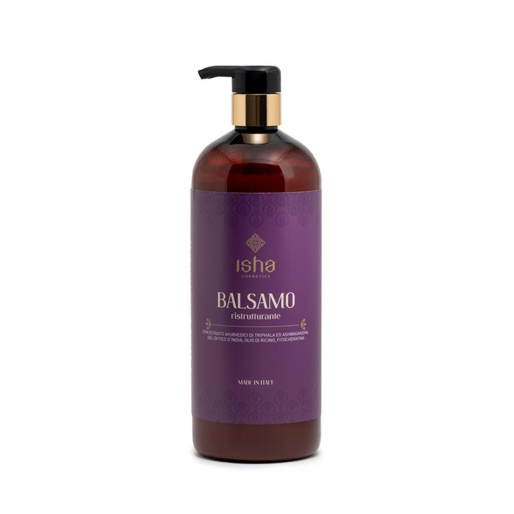 Balsamo Ristrutturante - Con Estratti Ayurvedici di Triphala ed Ashwagandha, Gel di Fico d'India, Olio di Ricino e Fitocherativa PRO 1l