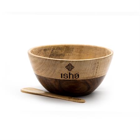 ciotola in legno multi essenza con cucchiaio