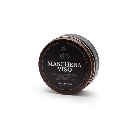 maschera viso purificante con argilla ghassoul rosa indiana e olio di argan biologico
