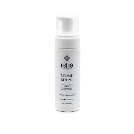 mousse styling per tutti i tipi di capelli con estratti di lino triphala ashwagandha e gel di fico dindia