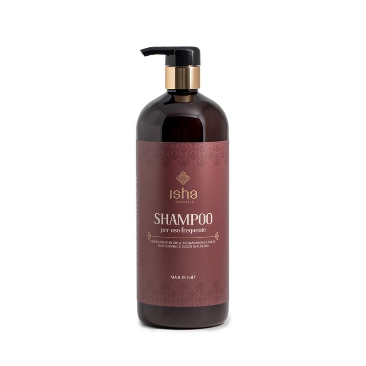 Shampoo per Uso Frequente Con Estratti di Amla, Ashwagandha e Tulsi, Olio di Ricino e succo di Aloe BIO PRO 1l