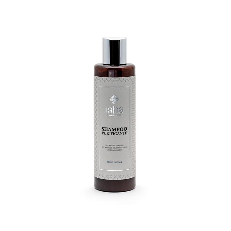 Shampoo purificante  con Argilla Ghassoul del Marocco, Gel di Fico d'India, Olio di Argan BIO 